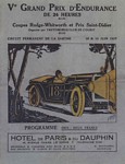 Programme cover of Circuit de la Sarthe, 19/06/1927