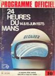 Programme cover of Circuit de la Sarthe, 15/06/1975