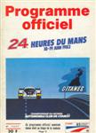Programme cover of Circuit de la Sarthe, 19/06/1983