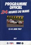 Programme cover of Circuit de la Sarthe, 14/06/1987