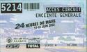Ticket for Circuit de la Sarthe Ticket, 16/06/2002