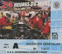 Ticket for Circuit de la Sarthe Ticket, 23/06/1991