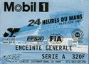 Ticket for Circuit de la Sarthe Ticket, 15/06/1997