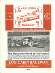 Programme cover of Log Cabin Raceway, 20/04/1985