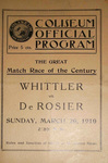 Programme cover of Los Angeles Coliseum Motordrome, 20/03/1910