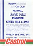 Programme cover of Loton Park Hill Climb, 23/04/1984