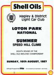 Programme cover of Loton Park Hill Climb, 16/08/1987