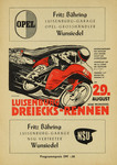 Programme cover of Luisenburg Dreiecks-Rennen, 29/08/1954