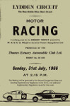 Programme cover of Lydden Hill Race Circuit, 31/07/1966