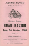 Programme cover of Lydden Hill Race Circuit, 02/10/1966