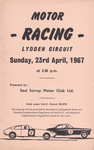 Programme cover of Lydden Hill Race Circuit, 23/04/1967