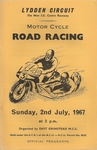 Programme cover of Lydden Hill Race Circuit, 02/07/1967