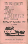 Programme cover of Lydden Hill Race Circuit, 15/09/1968