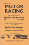 Programme cover of Lydden Hill Race Circuit, 21/09/1968