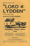 Programme cover of Lydden Hill Race Circuit, 22/06/1969
