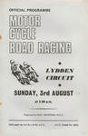 Programme cover of Lydden Hill Race Circuit, 03/08/1969