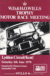 Programme cover of Lydden Hill Race Circuit, 06/06/1970