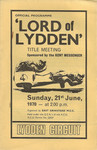 Programme cover of Lydden Hill Race Circuit, 21/06/1970