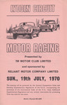 Programme cover of Lydden Hill Race Circuit, 19/07/1970