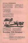 Programme cover of Lydden Hill Race Circuit, 11/10/1970