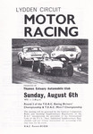 Programme cover of Lydden Hill Race Circuit, 06/08/1972