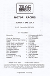 Programme cover of Lydden Hill Race Circuit, 29/07/1973