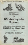 Programme cover of Lydden Hill Race Circuit, 09/05/1976