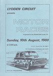 Programme cover of Lydden Hill Race Circuit, 10/08/1980