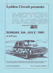 Programme cover of Lydden Hill Race Circuit, 05/07/1981