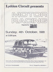 Programme cover of Lydden Hill Race Circuit, 04/10/1981