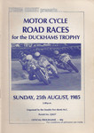 Programme cover of Lydden Hill Race Circuit, 25/08/1985