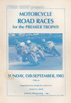 Programme cover of Lydden Hill Race Circuit, 15/09/1985