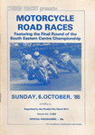 Programme cover of Lydden Hill Race Circuit, 06/10/1985