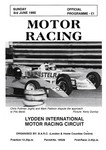 Programme cover of Lydden Hill Race Circuit, 03/06/1990