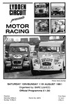 Programme cover of Lydden Hill Race Circuit, 11/08/1991