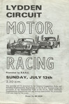 Programme cover of Lydden Hill Race Circuit, 13/07/1975