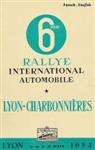 Programme cover of Rallye Lyon-Charbonnières, 1953