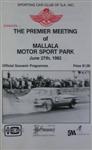 Programme cover of Mallala Motor Sport Park, 27/06/1982