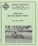 Programme cover of Mallala Motor Sport Park, 17/04/1983
