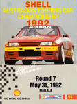 Programme cover of Mallala Motor Sport Park, 31/05/1992