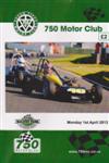 Programme cover of Mallory Park Circuit, 01/04/2013