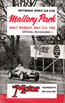 Programme cover of Mallory Park Circuit, 21/05/1956
