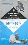 Programme cover of Mallory Park Circuit, 09/09/1956