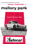 Programme cover of Mallory Park Circuit, 28/06/1959