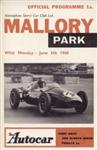 Programme cover of Mallory Park Circuit, 06/06/1960