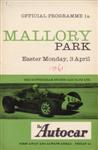 Programme cover of Mallory Park Circuit, 03/04/1961