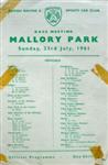 Programme cover of Mallory Park Circuit, 23/07/1961