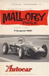 Programme cover of Mallory Park Circuit, 07/08/1961