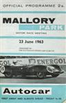 Programme cover of Mallory Park Circuit, 23/06/1963