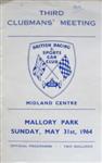 Programme cover of Mallory Park Circuit, 31/03/1964
